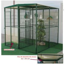 Volière Pour Petits Oiseaux 4m² – Hauteur 195 Cm – Espace Entre Barreaux 12mm – Sas De Sécurité Pour Accès Sécurisé – Imor