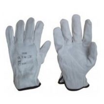 Vollleder-Handschuhe – Größe 10 – Rindspaltleder – CE-zertifiziert nach EN 420 und EN 388