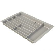 Besteckeinsatz - moderner Besteckkasten ideal als Besteck Organizer für kb 800mm, Kunststoff in Grau - Volpato