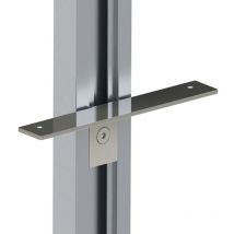 Regalboden Halterung für Holzregale passend zum Stili Regalsystem, Aluminium schwarz eloxiert - Volpato