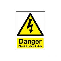 Sitesafe - Electric Shock Risk Rigid pvc Danger Sign - 148 x 210mm