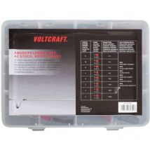 Voltcraft - 1417395 Jeu de pinces crocodiles noir, rouge Longueur: 230 mm 42 pc(s)