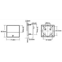 Voltmetre Analogique De Tableau 50v Cc 70 X 60mm Velleman Avm7050