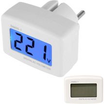 Fitags - Voltmètre lcd Numérique Rétroéclairage Bleu 220V, Panneau Testeur Tension Prise ue, DM55-1 80V-300V
