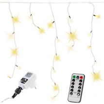 VOLTRONIC LED Catena Cascata - 600 Lampadine, 15+5 metri, Interni/Esterni, Telecomando, Bianco Caldo - Tenda Luminosa, Stringa di Luci, Giardino,