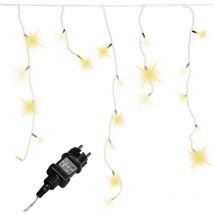 Voltronic - Luces led para Exteriores - 10 m, 400 led, ip 44, Resistentes a Intemperie, Corriente Principal, Ahorro de Energía, Blanco Cálido