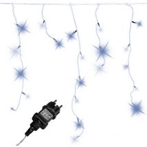 Voltronic - Luces led para Exteriores - 5 m, 200 led, ip 44, Resistentes a Intemperie, Corriente Principal, Ahorro de Energía, Blanco Frío