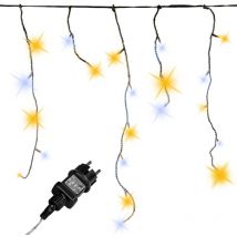 Voltronic - Luces led para Exteriores - 15 m, 600 led, ip 44, Resistentes a Intemperie, Corriente Principal, Ahorro de Energía, Blanco Frío/Cálido