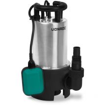 Bomba sumergible de acero inoxidable - Bomba de agua - 1100W - 20000 l/h - Para aguas sucias y limpias- Con interruptor de flotador - Vonroc
