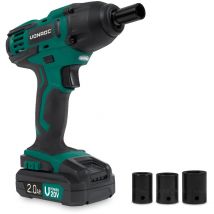 Clé à choc sans fil 20V – 150Nm - Avec 4 douilles Avec batterie et chargeur - Vonroc