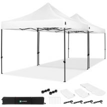Vonroc - Faltpavillon – 6x3 m – Set inkl. 2x Pavillon & 1x Verbindungs-Set – Modular, Faltbar, Wasserdicht, Stahlrahmen, UV-Schutz 50+, inkl.