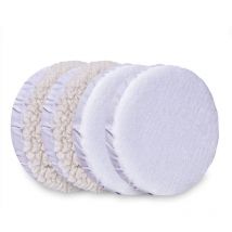 Vonroc - Fundas para pulir / Cubiertas para pulir / Almohadillas para pulir para máquina de pulir - 240mm - 2x textil - 2x sintético