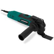 Multiherramienta oscilante 350W - Velocidad variable 12.000 - 22.000 r/min. - Incluye base de lijado, cuchilla de corte por inmersión, cuchilla