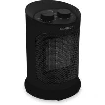 VONROC Radiateur électrique soufflant - 1200W/ 1800W – céramique fonction oscillation