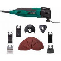 Outil multifonction oscillant 300W - 60 accessoires et sac de rangement inclus