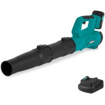 Souffleur de feuilles sans fil 20V - Design axial - Vitesse d'air 129 km/u - Volume d'air 7m3/min - Batterie 2.0Ah et chargeur inclus - Vonroc