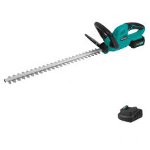 Taille-haie sans fil 20V - Longueur de lame 520mm - Largeur de coupe 14mm - Batterie 4.0Ah et chargeur inclus - Vonroc
