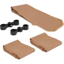 Wasserdichtes Verbindungs-Set für Pavillon (4x3m) – Wetterfeste Verbindung mit Regenrinne – Beige - Vonroc