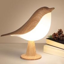 SNQ - Petite lampe de chevet, lampe de bureau, veilleuse, lampe de table, commande tactile, sans fil, 3 couleurs, luminosité réglable, lampe de nuit