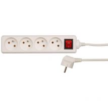 Vorel 72529 extension de câble avec connexion à VIS/BLANC/4-AVEC interrupteur sockets 3 m