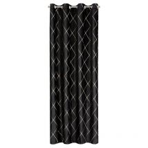 Vorhang 140x250 Margo aus schwarzem Samt, fertig mit Ösen Pierre Cardin