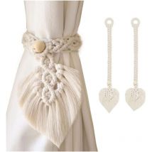 Vorhang Raffhalter Boho Vorhang Tiebacks Beige 2 Stück