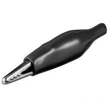 Vorisolierte Krokodilklemme 35mm Schwarz 38.050/N