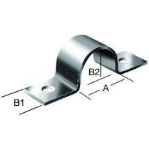 Rohrschelle zum Anschrauben 26X20X22 mm Stahl, verzinkt - Vormann
