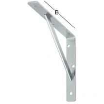 Stegkonsole Länge 400 mm Höhe 250 mm Breite 30 mm Stärke 4 mm Stahl pulverbeschichtet weiß Tragfähigkeit 250 kg