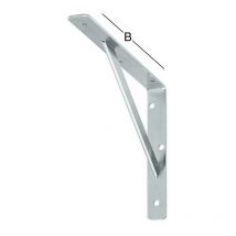 Stegkonsole Länge 300 mm Höhe 200 mm Breite 30 mm Stärke 4 mm Stahl verzinkt silber Tragfähigkeit 300 kg