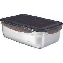 Vorratsdose Edelstahl 2,7 l mit schwarzem Deckel