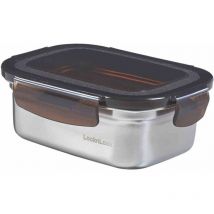 Vorratsdose Edelstahl 500 ml mit schwarzem Deckel