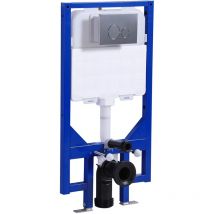 Vorwandelement für wc - Dünne Unterputz Spülkasten mit verchromte Betätigungsplatte - hdpe Material Vorwandspülkasten für Wand wc - Bemaltes