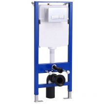 Vorwandelement Wc - Unterputz Spülkasten Wc Mit Betätigungsplatte - Hdpe Material Vorwandspülkasten Für Wand-wc - Bemaltes Eisenregal - Vorwandelement