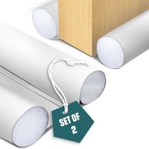 Vounot 2er Set Türdichtung Unten, Zuschneidbare Zugluftstopper Für Türen, 96 Cm, Weiß