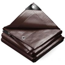 2x3m Abdeckplane 240 g/m² Wasserdicht lkw Plane mit Ösen, Gewebeplane Braun - Vounot