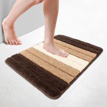 Alfombra de Baño Antideslizante con Diseño Degradado 50x80cm Beige - Vounot