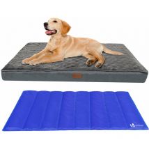 Cama Perro Ortopédica xl con Gel Alfombrilla Refrescante, Cojín para Perros Espuma con Memoria - Vounot