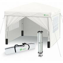 Carpa Plegable Gazebo 3x3m con 4 Paredes, Pabellón de Jardín, Color Blanco - Vounot