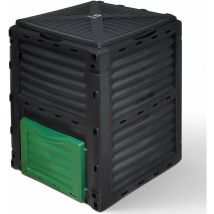 Vounot - Compostador de Jardín 300L, Compostera Orgánica, Negro y Verde