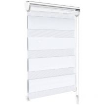 Doppelrollo Klemmfix Ohne Bohren, Duo Rollo Klemmrollo Für Fenster Und Tür, 55x150 Cm, Weiß - Vounot