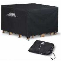 VOUNOT Funda para Muebles de Jardín 420D Oxford, Lona Protectora Cubierta Impermeable Mobiliario Exterior 135x135x73cm