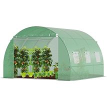 Vounot - Gewächshaus Foliengewächshaus Winterfest Tomatenhaus Folientunnel, 3x3x2m 9m²