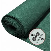 Malla Sombreo y Ocultación 1×10m, Valla Privacidad hdpe, Verde - Vounot