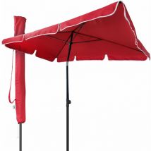 Ombrellone da Giardino Rettangolare, Parasole da Balcone, 200 x 125 cm, Rosso - Vounot