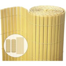 Vounot - Pvc Sichtschutzmatte 90x300 Cm, Sichtschutz Für Balkon Terrasse, Bambus
