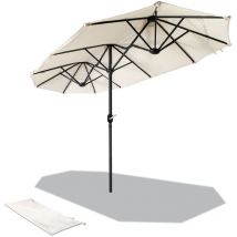 Sombrilla Parasol de Doble, 300 x 150 cm, Beige - Vounot