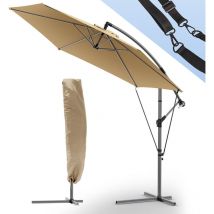 Sombrilla Voladiza Parasol 3m con Correa de Fijación, Caqui - Vounot
