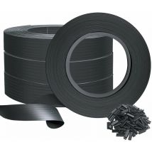 VOUNOT Strisce Frangivista in PVC 300 m x 4.7 cm, Striscia Privacy per Recinzione Giardino con Clip di Fissaggio, Nero