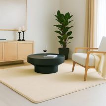 Teppich Wohnzimmer Groß 120x160 cm, mit Rutschfeste Rückseite & Antirutschmatte Beige - Vounot